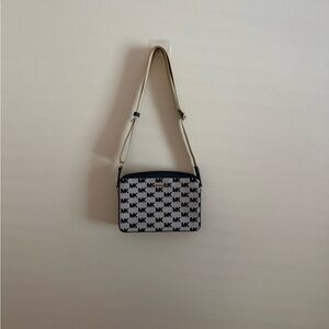 Michael Kors Black and White Monogram Shoulder Bag